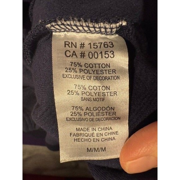 Champion Womens Sz Medium Navy‎ Blue 1/4 Zip Knit Sweatshirt Penn State Textured - Picture 8 of 8